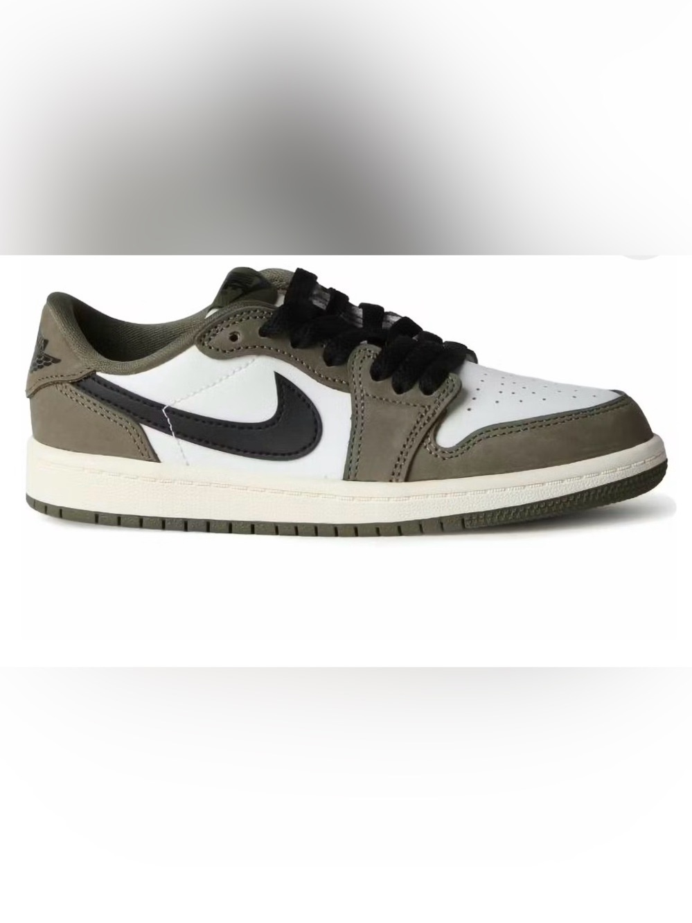 Nike Air Jordan 1 Retro Low OG Sneaker in Medium Olive & Black